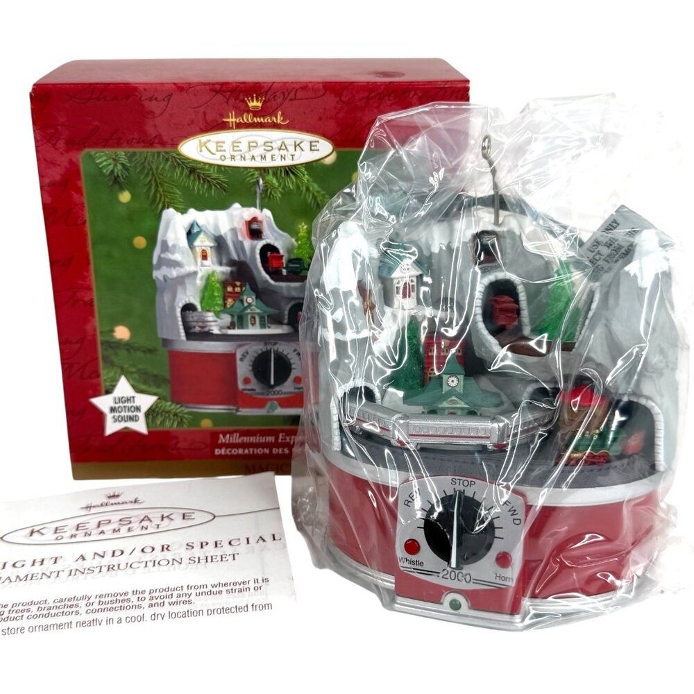 Hallmark Keepsake Ornament Millennium Express Train Magic Light Motion &‎ Sound